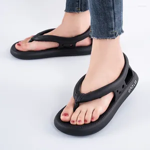 Sandales tongs hommes string été femme chaussures fond épais antidérapant toboggan pantoufles extérieur intérieur Couples