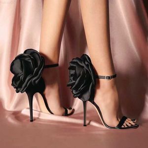 Sandalen Bloem Schoenen Vrouw Rose Flower Pumps Hoge Hak Sandalen Schoenen Avond Nachtclub Hoge Hakken Schoenen Sexy Dames Stiletto Pumps Mujer L230720