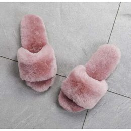 Sandales peluffues femmes chaussures gris cultivés rose femme glissades pantoufles gant à gants gardiens les pantoufles chaudes chaussures d86 s s