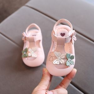 Sandales pour filles floral bébé filles princesse fond souple sandales été 2023 enfants bout fermé enfant en bas âge chaussure 230505