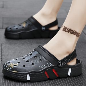 Sandalen voor veelzijdige sandalen voor heren nieuwe dikke zool buiten anti slip gat schoenen Koreaanse versie trend strand baotou slippers f356-02