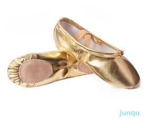 Sandales filles chaussures de ballet or argent semelle souple pantoufles de danse enfants pratique ballerine femme gymnastique