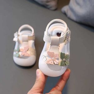 Sandales Girls Sandales 2023 Été Soft Sole Enfant Toddler Girl Girl Baby Walking Shoe Bowknot Princess Sandals Baby Girl Shoe