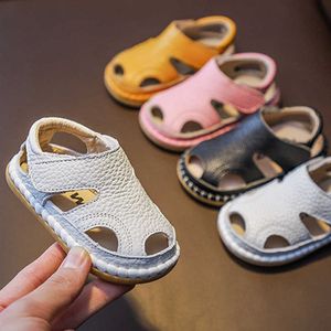 Sandalen meisjesjongens schoenen ademende baby kinderen sandalen niet -slip kinderschoenen strand sandaal Z0225