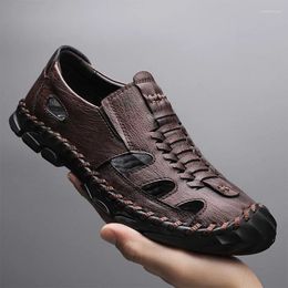 Sandalen Golden Boompje mannen Retro Leer Zomer Schoenen Voor Mannen Klassiekers Strand Schoeisel Mode Mannelijke Sandalias Casual Chaussures