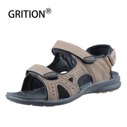 Sandals grrition hommes sandales extérieure plage plate chaussures d'été obstrués hôpital masculin randonnée randonnée randonnée respirante grande taille 46 chaussures décontractées 2020