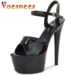 Sandales talons chaussures de danse décapant pour filles pôle été bande dames 2023 Peep Toe 230225