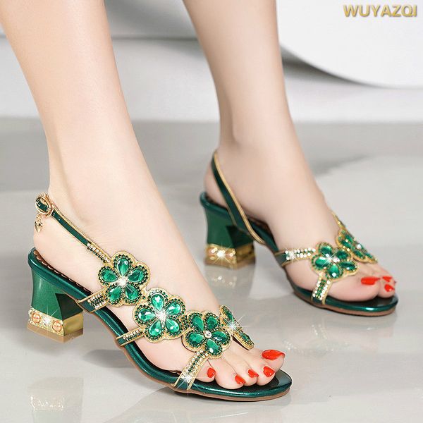 Sandals Heats High Wuyazqi Dress Crystal Inglid Diamond Wedding Fashion Open Fashion Bohemian Women's Caligae Zapatos B8 230720 5