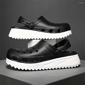 Sandales hauteur augmentant bouché homme pantoufles maison hommes noir caoutchouc chaussures d'eau baskets sport Kawaiis Sneacker chaussures