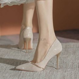 Sandales Hevxm Nouvel Été Femmes Stiletto Talons Hauts Mince En Cuir Artificiel Bout Pointu 230417