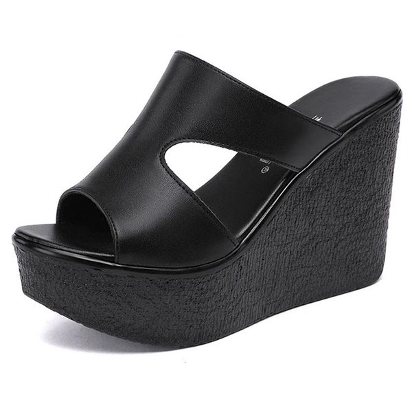 Sandales à talons hauts sandales compensées pour femmes plate-forme d'été chaussures de mode rouge noir blanc grande taille sandales 230628