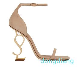 Сандалии на высоком каблуке, женские классические сандалии на шпильке с открытым носком и буквами, модная обувь для стилиста