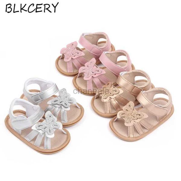 Sandalias Infant Baby Girl Sandales Zapatos de verano para niños pequeños Bebés recién nacidos Suela de goma suave Calzado para 1 año Lindos regalos de mariposa Sandalen 240329