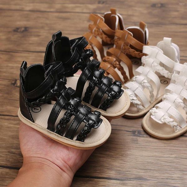 Sandales d'été pour bébés filles, chaussures d'été nouées pour robe, baskets de plage pour tout-petits, taille 13