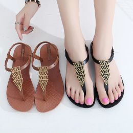 Sandalen ipomoea dames sandalen 2023 zomer platschoenen vrouwelijke Boheemse flip flops dames vakantie strand sandales meisjes straatschoenen