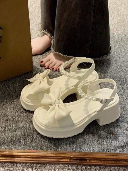 Sandalias Kawaii Lolita zapatos mujer 2023 verano básico estilo japonés moda bombas Oficina señora arco diseño antideslizante coreano Chic