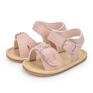 Sandalen KIDSUN 2021 Pasgeboren Baby Sandalen Schoenen Baby Meisje Jongen Zomer Outdoor Rubber Leer Antislip Plat Zacht Peuter Babyschoenen 240329