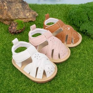 Sandales Kidsun Baby Girls Sandales Flat Fothed Rubber Non Slip Baby Girls Chaussures Préscolaire Summer Sandales Sandales Nouveauborn240429