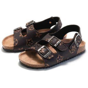 Sandalias Kruleepo 2023 Niños Verano Corcho Madera Zuecos Sandalias Zapatos Bebé Niñas Niños Niños Al aire libre Diario Calle Playa Sandalias Zapatillas J230703