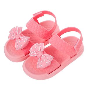 Sandalen Kleepo 3-8 jaar Babymeisjes Princesse Sandalen schoenen Kids Boys Bowtie Toddler Schuhe Sandalias Antiskid Flat Shoe AA230518