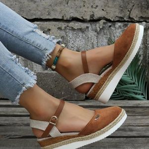 Sandalias Los tacones para las mujeres Summer Slope Ligera de los zapatos casuales del agua salada 11