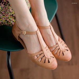 Sandals dames chaussures décontractées pu couleur solide rond talon épais boucle borne faible et non glissante femme
