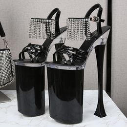 Sandals dames paal dansen nachtclub model feest haat hoge beknopte superhakken 26 cm schoenen plus maat schoenen plus maat