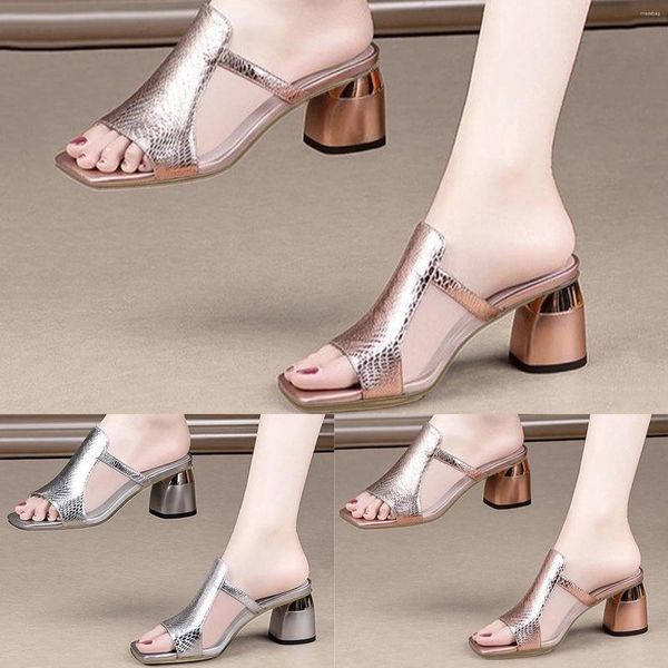 Sandales dames chaussures été mode couleur unie motif creux respirant talon haut épais confortable pour les femmes taille 11