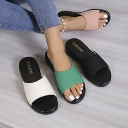 Sandales grande taille 36-43 talons compensés femmes chaussures d'été à talons hauts et bas pour pantoufles plate-forme simple sexy
