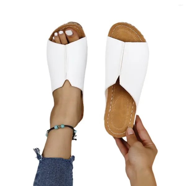 Sandalias de gran tamaño para mujer con punta de cuña y boca de pescado a la moda, zapatillas ligeras y ligeras para mujer, Zapatos de Mujer