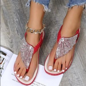 Sandalias de gran tamaño de verano para mujer con diamantes de imitación de cristal trenzado Herr Wedge P738