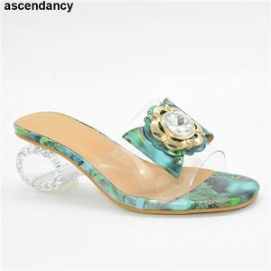 Sandales Dernières Couleur Vert Chaussures pour Femmes Sandales 2021 Mode Femmes Clair Strass Talons Talons Hauts Sexy Dames Robe Chaussures G230211