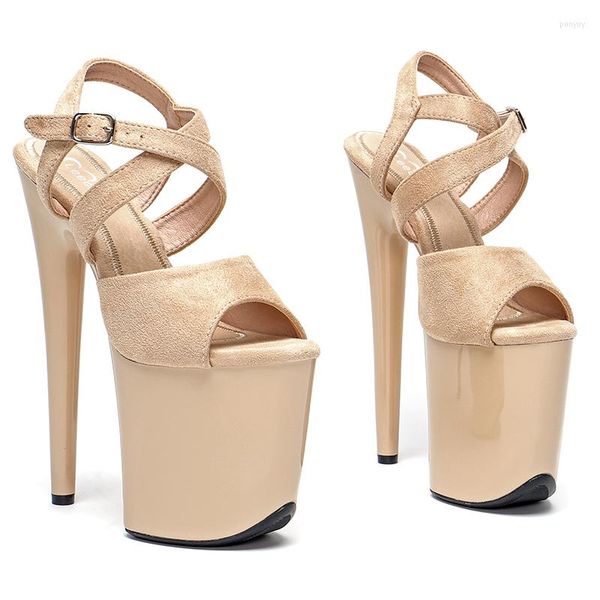 Sandales Leecabe 20 cm/8 pouces femmes chaussures Sexy fond épais plate-forme chaussure talons hauts fête Club décapant acier Tube danse 1K