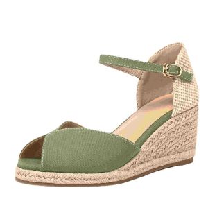 Sandales Lihuamao Elegance Toile Tendages Peep Toe Sandales Chaussures Femmes Espadrilles Pumps Talage Rope Rope Sole extérieure Csaual Sandals Party