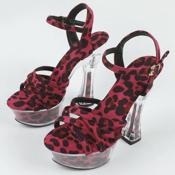 Sandals Ltarta 2024 Spring Femmes Clear Heels Sexy Platform Slipper 15cm Girls Shoe for Party Club Drop Sale LFD-B3534