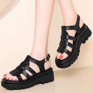 Sandalen lucyever dikke platform gladiator vrouwen 2022 zomer open teen buckle vrouw Koreaanse dikke bodem sandalia's