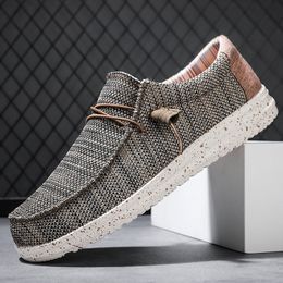 Sandalen Luxe Merk Zomer Mannen Canvas Schoenen Casual Dude Alpargatas Hombre Lichtgewicht Plus Big Size 49 50 Drop 230712