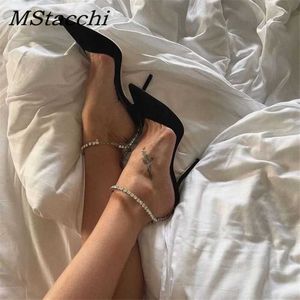 Sandals Luxury Diamond Chain Womens Pump Designer Sandales High Heels Summer Strap Party Chaussures Star Style Wedding Ball Chaussures J0416