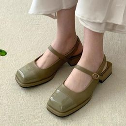 Sandales Mary Jane Mid Heels Chaussures Femmes peu profondes
