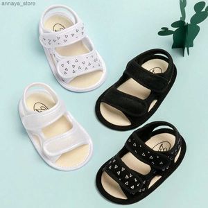 Sandales Meccior Summer Baby appartement toile jardin sandales sandales préscolaires fleur de coton doux coton non glissant lit bébé chaussures.240429