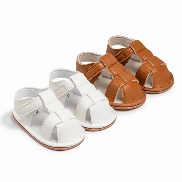 Sandalias Meckior 2024 Summer Baby Pu Cuero Top Niñas Niñas Soft Anti-Slip Born Leisure Infrentes zapatos