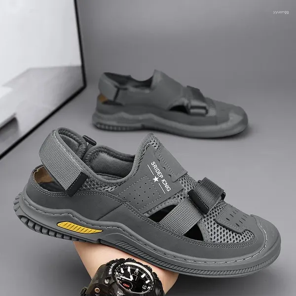 Sandals Mesh Mesh Breathable Casual Fashion Outdoor Treking Sandalias Non Slip Beach 2024 Summer Men Chaussures