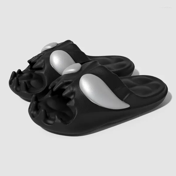 Sandalias Zapatillas de verano para hombres Interior Hogar Antideslizante Tendencia Pareja EVA Cool Niche Unisex Suela suave Jelly Beach Shoes