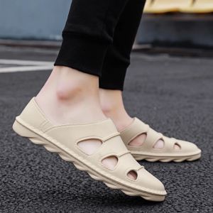 Sandalen mannen sandalen 2022 mannen casual schoenen slippers rome retro dikke bodem open teen sandalen strand slip op glijbanen sandalen zomer