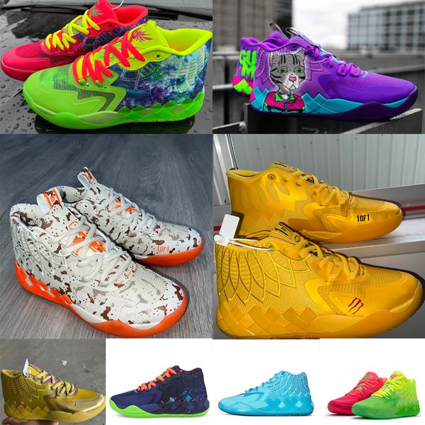 Sandales Hommes LaMelo Ball MB 01 chaussures de basket Galaxy Violet Rouge Vert Or Beige Blanc Multi couleur Queen Buzz City Melo baskets tennis avec boîte