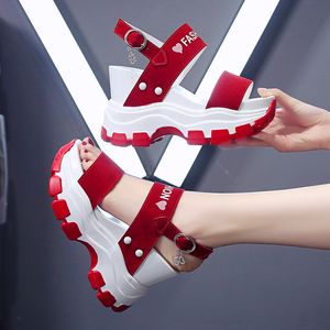 Sandalen Moipheng Platform Vrouwen 2023 Zomer Chunky Hoge Hakken Vrouwelijke Wiggen Schoenen Voor Vis Teen Rode Sandalia Feminina 230711