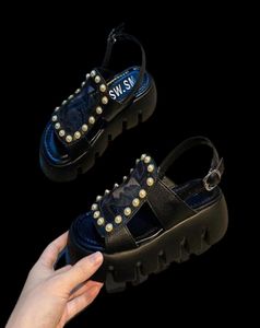 Sandales Muffins Berons Mesh Femmes modernes Slippers Creepers Summer Platform Shoes Femme épaissis Perle Sandalias Mujer 20229258951