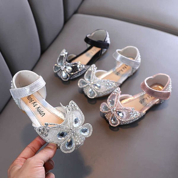 Sandales Nouvelles Filles Sequin Dentelle Arc Enfants Sandales Enfants Mignon Perle Princesse Danse Simple Casual Chaussures Petite Fille Parti Chaussures De Mariage R230220