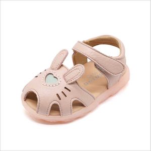 Sandalen nieuwe zomer babyschoenen leer zachte zool kinderen sandalen gesloten teen schattige peuter meisjes sandalen 15-25 Z0331