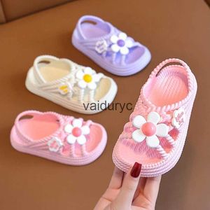 Sandales Nouveau été Old Slide Flower Match Lite Comfort adapté aux filles de 2 à 8 ans NON SLOP CARAPEL